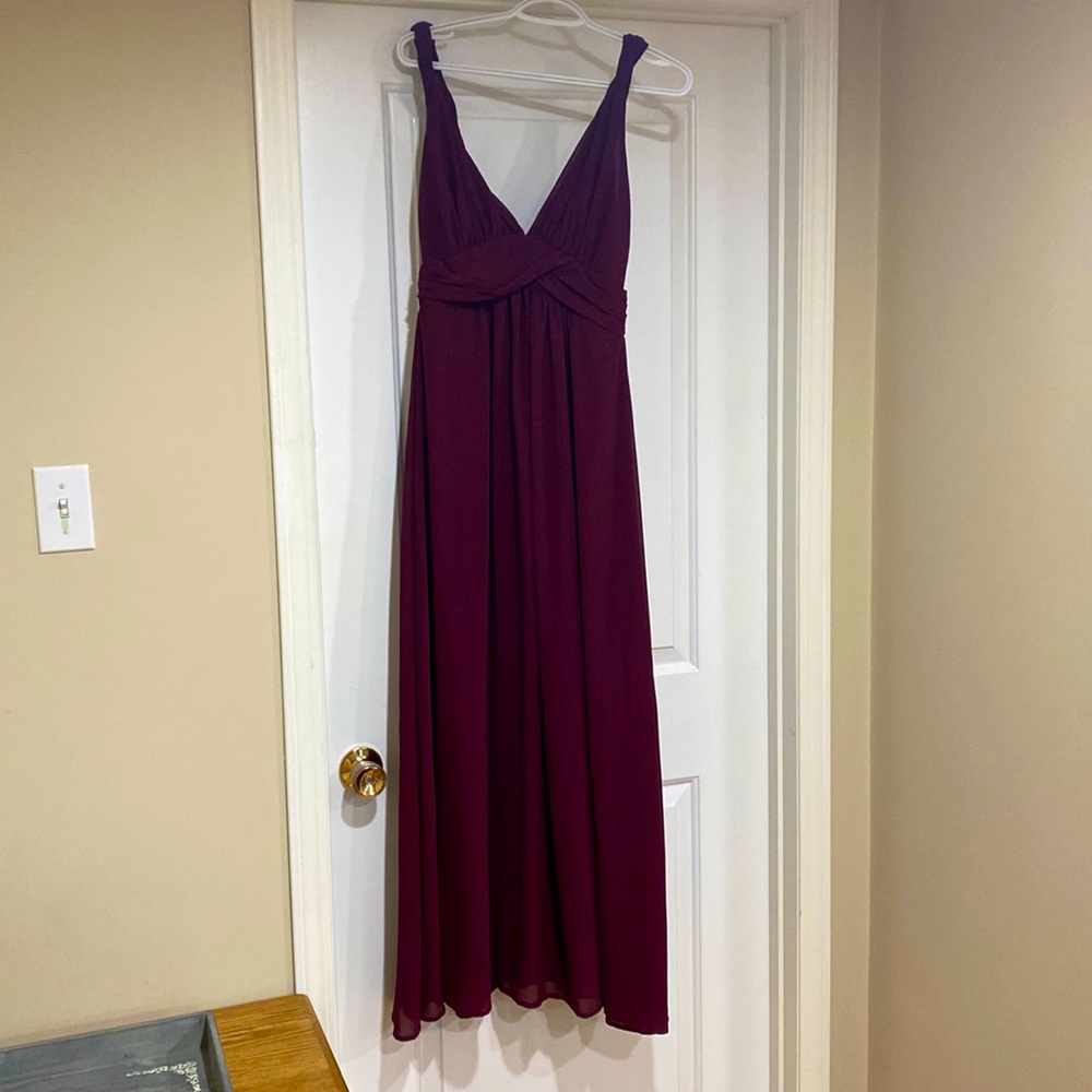 Hush floor length bridesmaid dress